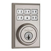 Kwikset Contemporary Smartcode Deadbolt with Z-Wave; Satin Nickel